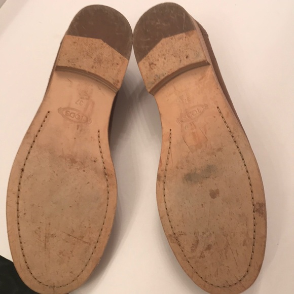 Tods Brown Suede Penny Loafers - Picture 5 of 8
